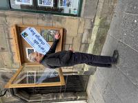 Peter at the Noticeboard