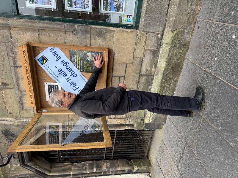 Peter at the Noticeboard