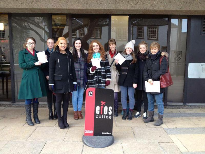 Students setting off to update the town FT Directory